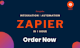 do zapier integration in 1 hour
