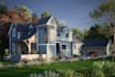 design house exterior 3d model, renderings and walkthrough