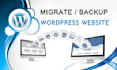 clone, backup and migrate your wordpress website from one host to other