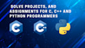 solve programming problems in python, c and cpp