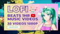 create 1hr lofi video loop animated lofi beats youtube video