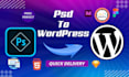 convert PSD to wordpress, figma to wordpress, HTML, CSS to wordpress