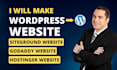 make siteground, godaddy, bluehost, and hostinger website