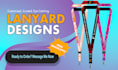 create an modern customized lanyard design for you