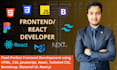 be your front end web developer using HTML, CSS, tailwind CSS, react, next js