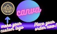 create modern logo for your business and website in canva