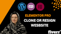 clone or redesign wordpress website