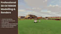 render exterior spaces for houses, cafes, and retail