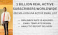 send 800 million bulk email blast, email marketing campaign to inbox