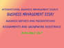 handle international business management essays