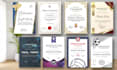 do premium certificate design unique certificate or diploma design