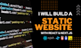 build a static website with react and next js