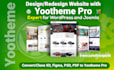 design redesign responsive website with yootheme pro for wordpress or joomla