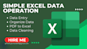 do excel data entry, data entry, PDF to excel data entry