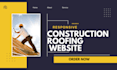 build construction company website roofing landing page roofing website