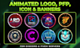 make animated discord logo, icon, gif, and banner