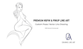 draw custom nsfw line art, pinup illustration, vector art