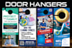 design perfect door hanger, rack card, dl flyer, postcard