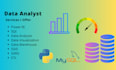 do data analysis using python, power bi, sql
