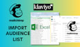 import mailchimp klaviyo audience list