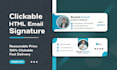 do custom HTML email signature and web banner design
