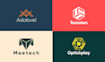do geometric and polygonal logo design