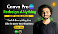 redesign anything in canva pro only 1 hour