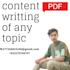 do  content writing of any topic