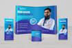 design trade show booth, pop up banner, backdrop, retractable, and exhibition