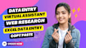 do accurate data entry, web research and excel data entry