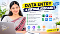 do excel data entry, web research and pdf to excel