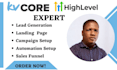 setup gohighlevel kvcore landing page, sales funnel