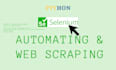 do any web scraping, automation project with selenium python