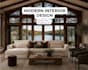 create a modern interior design with a shopping list