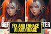 fix your ai generated art image, repaint and enhance it