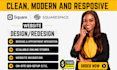 design square website, square online store, squarespace website redesign