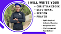 ghost write your inspiring christian books, ebook, devotional, article etc