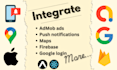 integrate firebase, maps, push notifications, admob ads in react native app