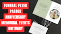do event, funeral flyer and obituary in 2 hours