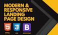 get a stunning HTML CSS bootstrap responsive landing page
