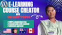 create e learning course ebook e content and e website