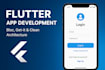 build a professional flutter app with clean architecture bloc and getit