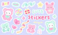 do cute kawaii simple stickers design