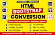 convert figma to html css psd to html, pdf to html responsive bootstrap website