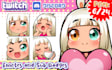 create cute anime emotes for twitch and discord pack 6,12,24