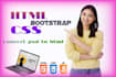 convert psd to HTML CSS responsive bootstrap