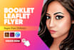 design eye catching booklet, leaflet and flyers in canva or adobe