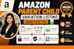 fix amazon parent child listing using flat file