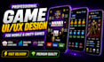 design professional game UI UX for unity games