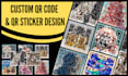 design unique qr code or stickers
